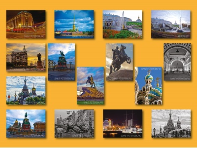 Фото открытки "Санкт-Петербург" в наборе 15 шт