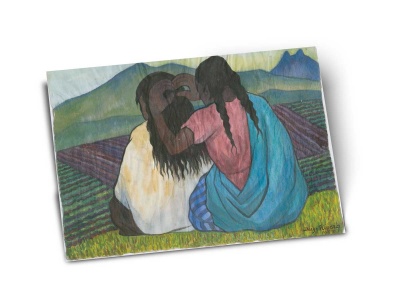 Почтовая открытка «Причесывающиеся женщины» автор Диего Ривера