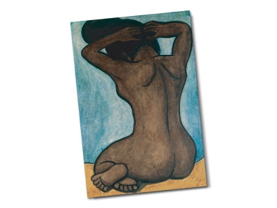 Почтовая открытка «Обнаженная теуана» автор Диего Ривера