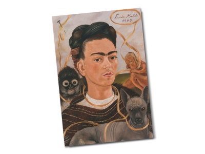 Почтовая открытка «Автопортрет с обезьянкой», Фрида Кало