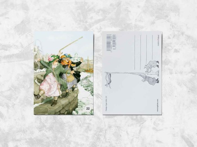 Почтовая открытка «Весёлые бабушки на прогулке»