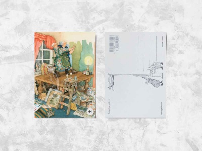 Почтовая открытка «Весёлые бабушки делают ремонт»