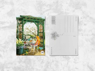 Почтовая открытка «Летнее чаепитие»