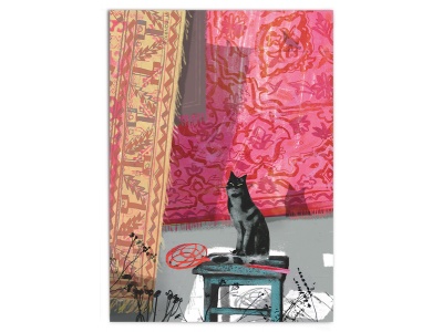 Почтовая открытка Домашний котик