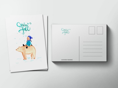 Почтовая открытка «Снегопад», Елена Пирус