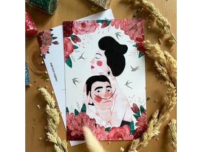 Почтовая открытка «Сальвадор Дали и Гала»