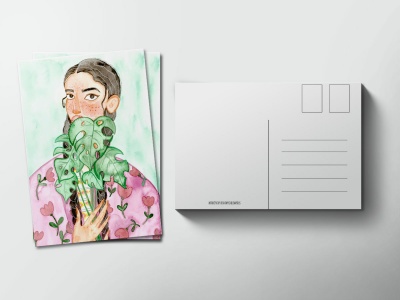 Почтовая открытка «Монстера», Елена Пирус