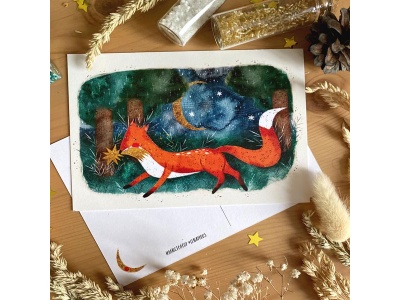 Почтовая открытка «Лиса», Елена Пирус