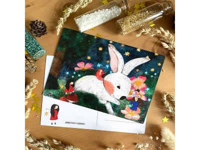 Почтовая открытка «Заяц», Елена Пирус