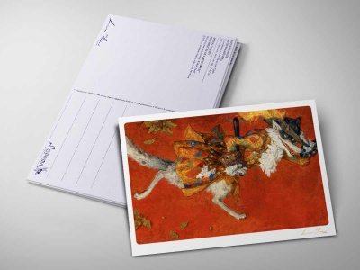 Почтовая открытка «Красная шапочка. Волк», Антон Ломаев