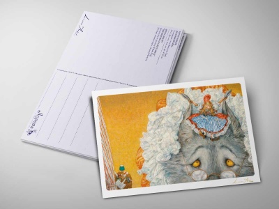 Почтовая открытка «Красная шапочка. Бабушка, почему у тебя такие большие уши?», Антон Ломаев