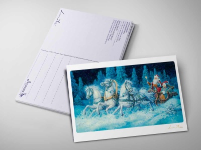 Почтовая открытка «Тройка. Ночь», Антон Ломаев