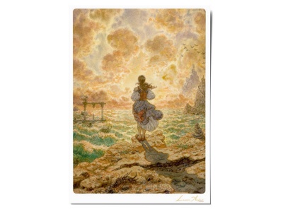 Почтовая открытка по мотивам сказки «Дикие лебеди», Антон Ломаев