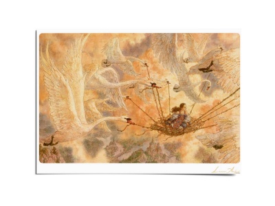 Почтовая открытка по мотивам сказки «Дикие лебеди», Антон Ломаев