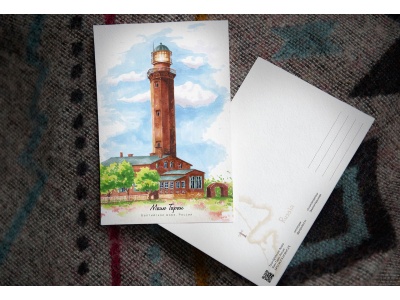 Почтовая открытка «маяк Таран» (Балтийское море, Россия)