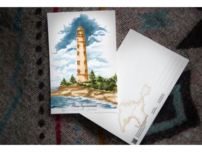 Почтовая открытка «маяк Херсонесский» ( Черное море. Крым)