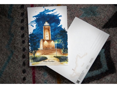 Почтовая открытка «маяк Колобжег» (Польша)