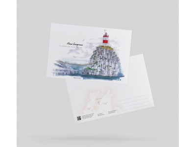 Почтовая открытка «Маяк Басаргина» (Уссурийский залив)