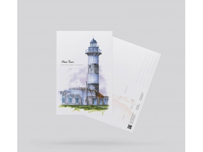 Почтовая открытка «Маяк Тонин» (Охотское море)