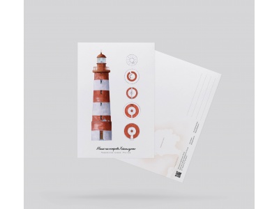 Почтовая открытка «Маяк Хейнялуото» (Ладожские озеро)