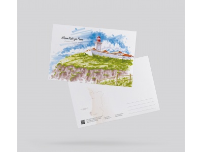 Почтовая открытка маяк «Кабо да Рока» (Португалия)