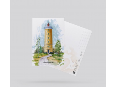 Почтовая открытка «Маяк Мудьюгский» (Баренцево море. Россия)