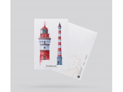 Почтовая открытка «Маяк Осиновецкий» (Ладожские озеро)