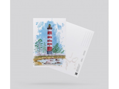 Почтовая открытка «маяк Шепелёвский» (Финский залив. Россия)