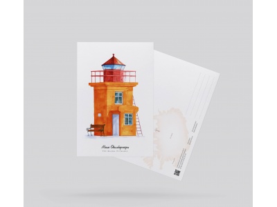 Почтовая открытка маяк «Свальбарсейри» (Исландия)