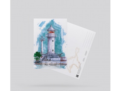Почтовая открытка «маяк Ялтинский» (Черное море, Крым)