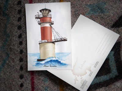 Почтовая открытка «маяк Таллинн» (Финский залив. Эстония)