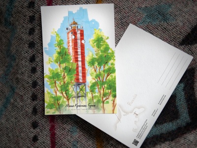 Почтовая открытка «маяк Красная горка» (Финский залив. Россия)