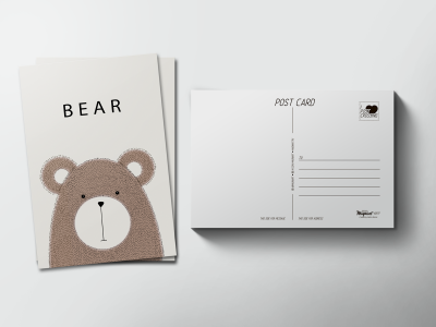 Почтовая открытка «Медведь»