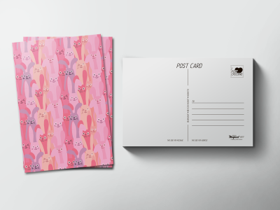 Почтовая открытка «Паттерн Зайцы»