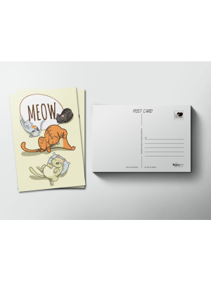 Почтовая открытка «Meow»