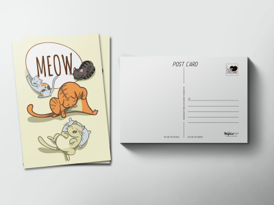 Почтовая открытка «Meow»