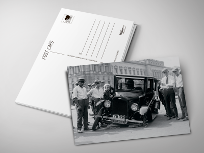Почтовая открытка Ретро автомобиль