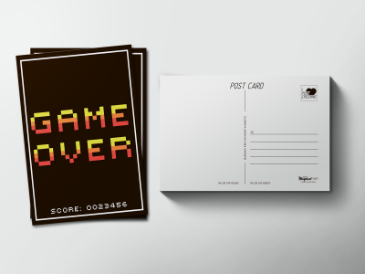 Почтовая открытка «Game Over»