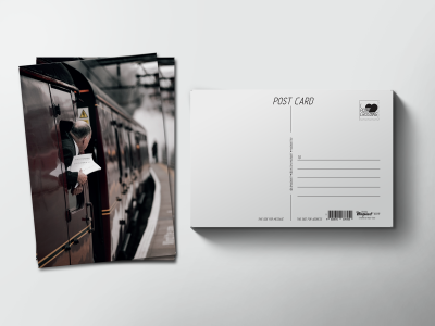 Почтовая открытка «Поезд уходит с перрона»