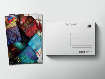 Почтовая открытка «Кисти в краске»