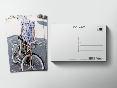 Почтовая открытка «Велосипедист»