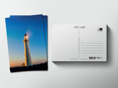 Почтовая открытка «Маяк на закате»