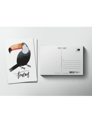 Почтовая открытка «Птица Тукан»