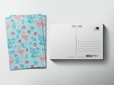 Почтовая открытка «паттерн Фламинго»