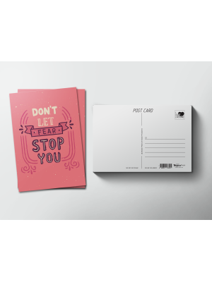 Почтовая открытка «Don't let fear stop you»