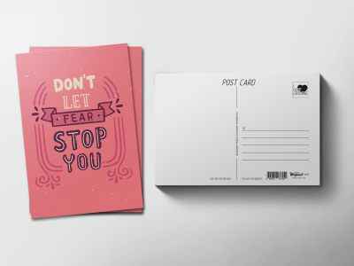 Почтовая открытка «Don't let fear stop you»