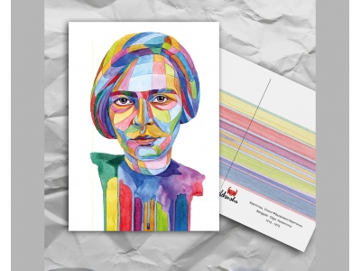 Почтовая открытка из серии «Писатели и поэты: Берггольц О. Ф.»