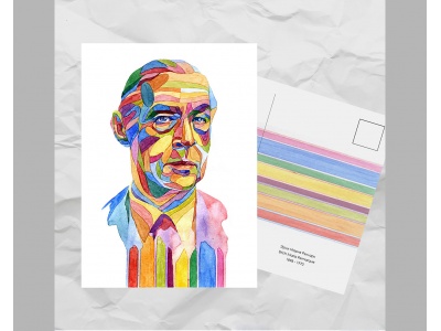 Почтовая открытка из серии «Писатели и поэты: Ремарк Э. М.»