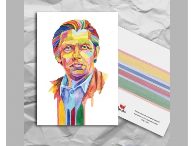 Почтовая открытка из серии «Писатели и поэты: Рождественский Р. И.»