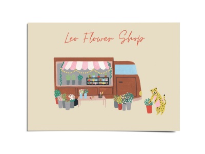 Открытка «Flower shop». O paper paper